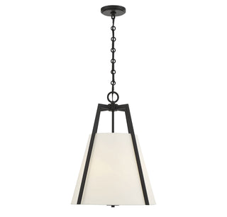 Mansfield Three Light Pendant in Matte Black
