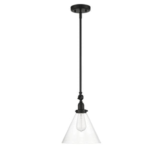 Drake One Light Pendant in Matte Black