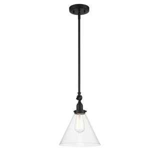 Drake One Light Pendant in Matte Black
