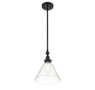 Drake One Light Pendant in Matte Black