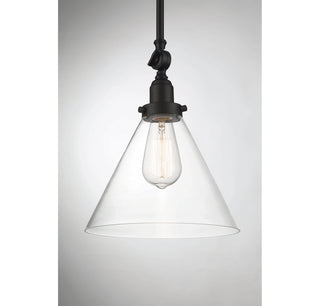 Drake One Light Pendant in Matte Black