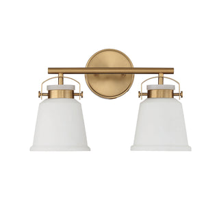 Kaden Two Light Bathroom Vanity in Warm Brass