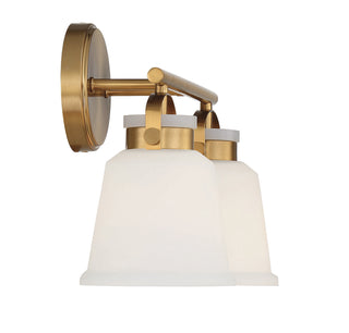 Kaden Two Light Bathroom Vanity in Warm Brass