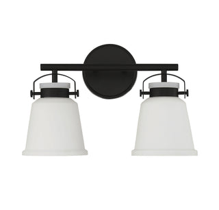 Kaden Two Light Bathroom Vanity in Matte Black