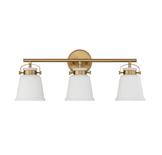 Kaden Three Light Bathroom Vanity in Warm Brass