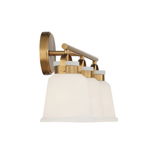 Kaden Three Light Bathroom Vanity in Warm Brass