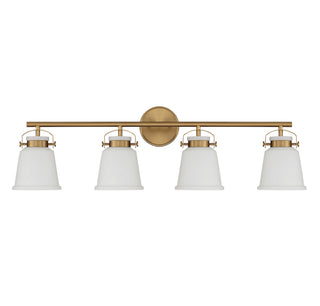Kaden Four Light Bathroom Vanity in Warm Brass