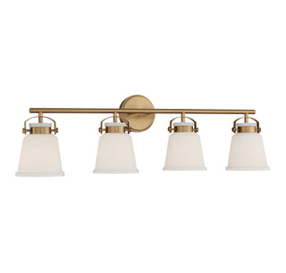 Kaden Four Light Bathroom Vanity in Warm Brass