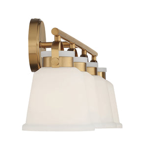 Kaden Four Light Bathroom Vanity in Warm Brass