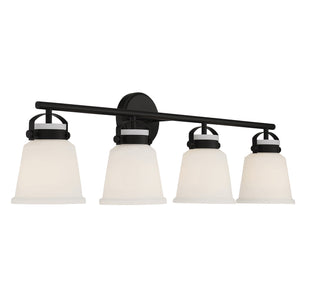 Kaden Four Light Bathroom Vanity in Matte Black