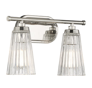 Chantilly Two Light Bathroom Vanity in Polished Nickel