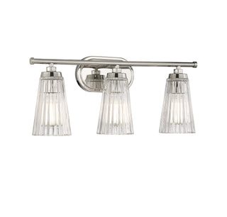 Chantilly Three Light Bathroom Vanity in Polished Nickel