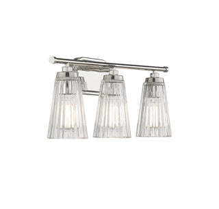 Chantilly Three Light Bathroom Vanity in Polished Nickel