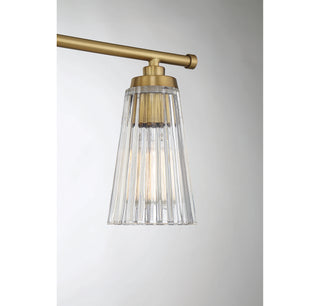 Chantilly Three Light Bathroom Vanity in Warm Brass