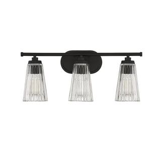 Chantilly Three Light Bathroom Vanity in Matte Black