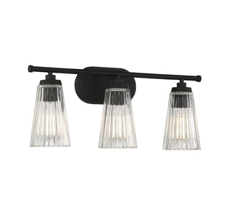 Chantilly Three Light Bathroom Vanity in Matte Black