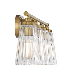 Chantilly Four Light Bathroom Vanity in Warm Brass