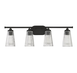 Chantilly Four Light Bathroom Vanity in Matte Black