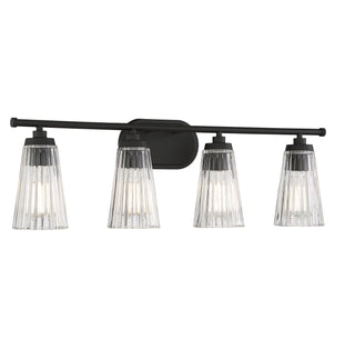 Chantilly Four Light Bathroom Vanity in Matte Black