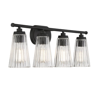 Chantilly Four Light Bathroom Vanity in Matte Black