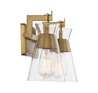 Lakewood Two Light Bathroom Vanity in Warm Brass