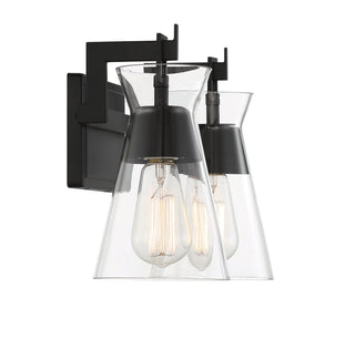 Lakewood Two Light Bathroom Vanity in Matte Black