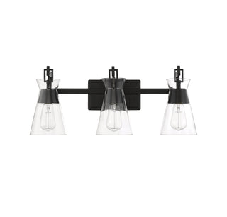 Lakewood Three Light Bathroom Vanity in Matte Black