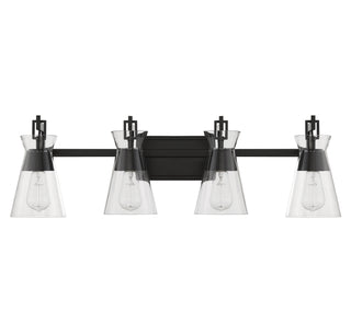 Lakewood Four Light Bathroom Vanity in Matte Black