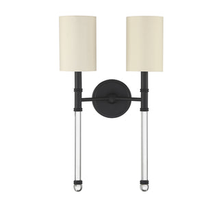 Fremont Two Light Wall Sconce in Matte Black