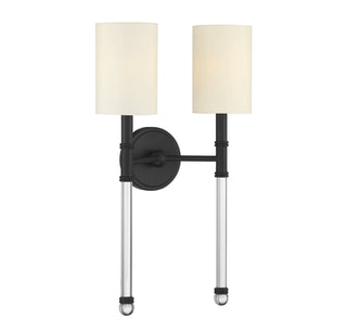 Fremont Two Light Wall Sconce in Matte Black