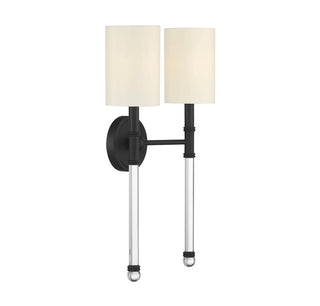 Fremont Two Light Wall Sconce in Matte Black