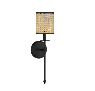 Jaylar One Light Wall Sconce in Matte Black