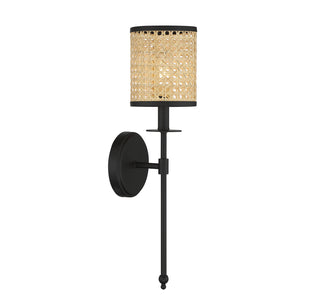 Jaylar One Light Wall Sconce in Matte Black