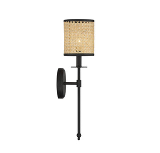 Jaylar One Light Wall Sconce in Matte Black