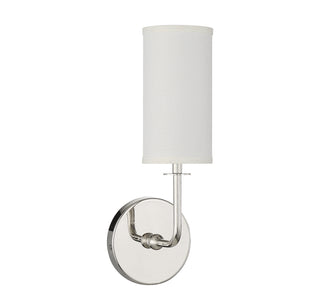 Powell One Light Wall Sconce in Polished Nickel