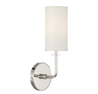 Powell One Light Wall Sconce in Polished Nickel