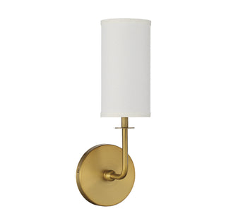 Powell One Light Wall Sconce in Warm Brass