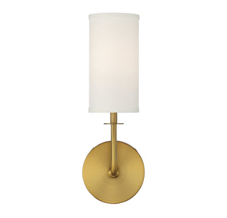 Powell One Light Wall Sconce in Warm Brass