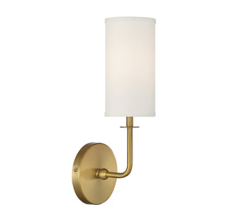 Powell One Light Wall Sconce in Warm Brass