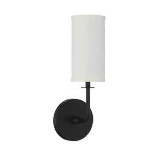 Powell One Light Wall Sconce in Matte Black