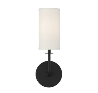Powell One Light Wall Sconce in Matte Black