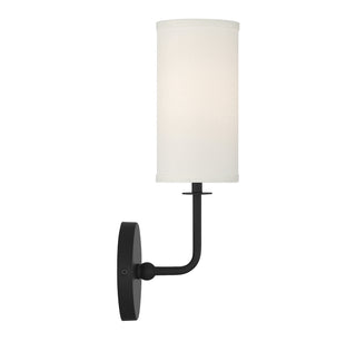 Powell One Light Wall Sconce in Matte Black