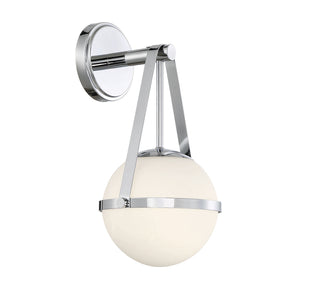 Polson One Light Wall Sconce in Polished Chrome