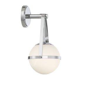 Polson One Light Wall Sconce in Polished Chrome