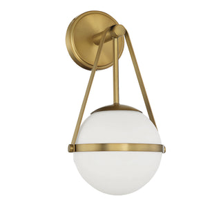 Polson One Light Wall Sconce in Warm Brass