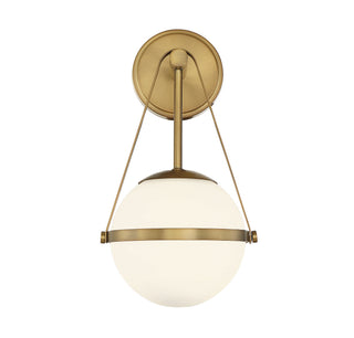 Polson One Light Wall Sconce in Warm Brass
