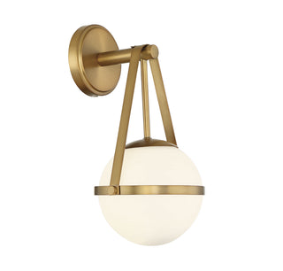 Polson One Light Wall Sconce in Warm Brass