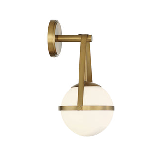 Polson One Light Wall Sconce in Warm Brass