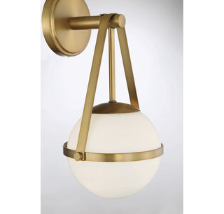 Polson One Light Wall Sconce in Warm Brass