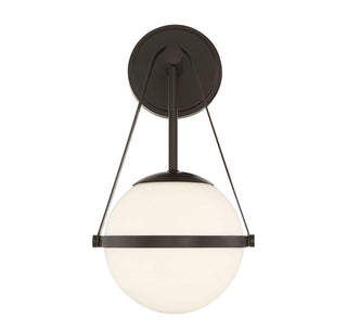 Polson One Light Wall Sconce in Matte Black